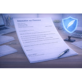 Modèle attestation sur l’honneur “absence double activité” (selon cas)