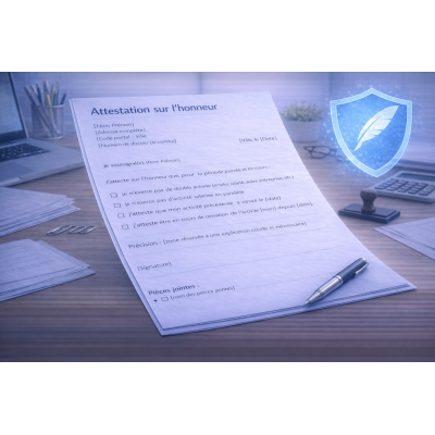 Modèle attestation sur l’honneur “absence double activité” (selon cas)