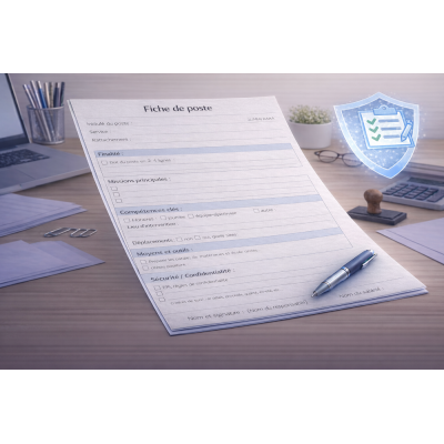Modèle fiche de poste (simple)