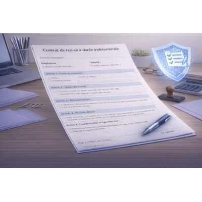Modèle contrat CDI (simple)