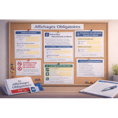Modèle affichages obligatoires (kit imprimable)