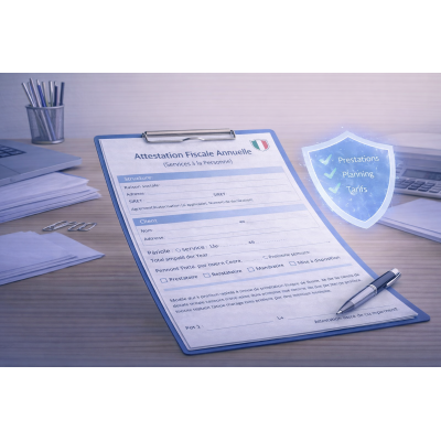 Modèle attestation fiscale annuelle SAP