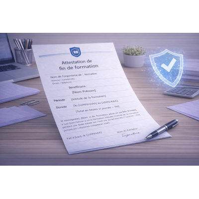 Attestation de fin de formation (template)