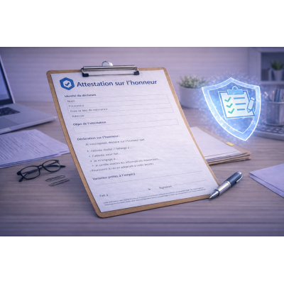 Attestation sur l’honneur (polyvalente + variantes)
