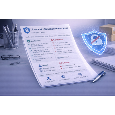 Licence d’utilisation des documents (anti-partage)