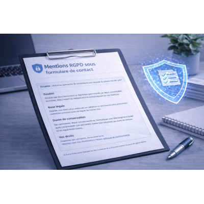 Mentions RGPD sous formulaire de contact