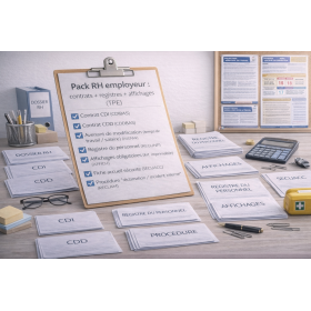 Pack RH employeur : contrats + registres + affichages (TPE)